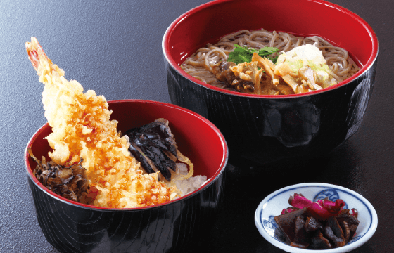 日光舞茸そばorうどん ミニ天丼セット